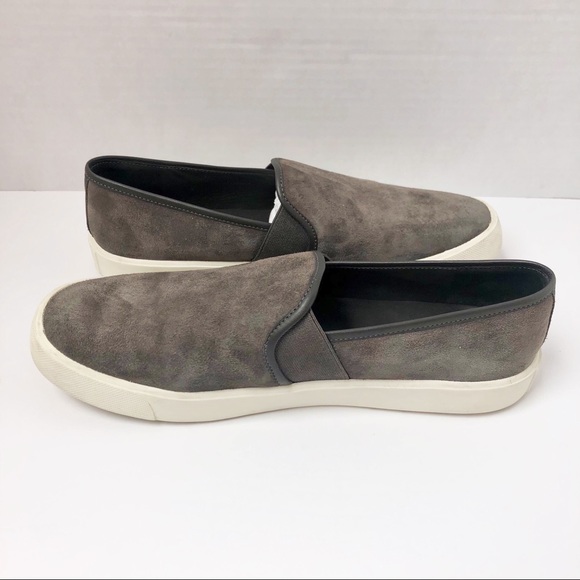 Vince Gray Suede Slip On Sneakers - Picture 9 of 10